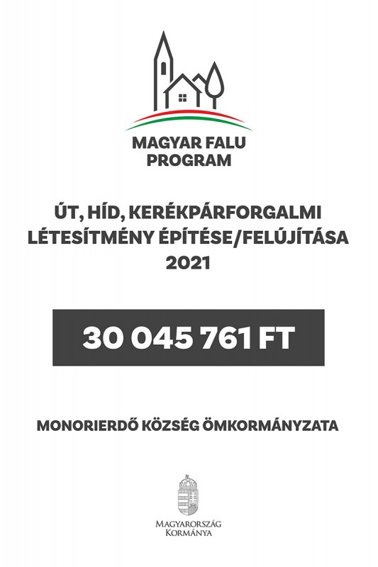 Út, híd, kerékpárforgalmi létesítmény építése/felújítása