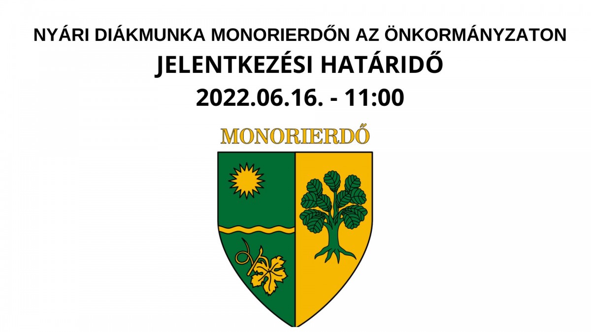 | Nyári diákmunka az önkormányzaton