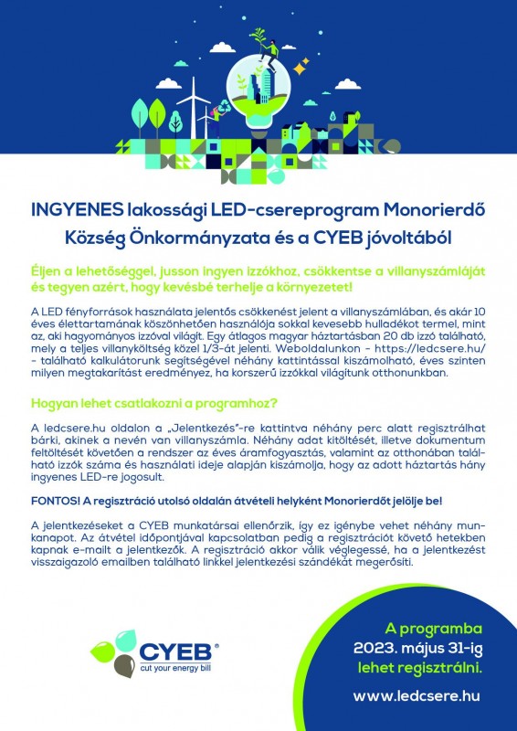 | INGYENES LAKOSSÁGI LED CSERE PROGRAM MONORIERDŐN